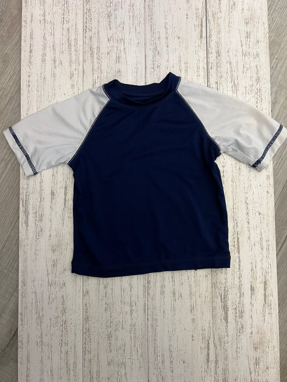 Navy & White Swim Rash Guard - 6/9M