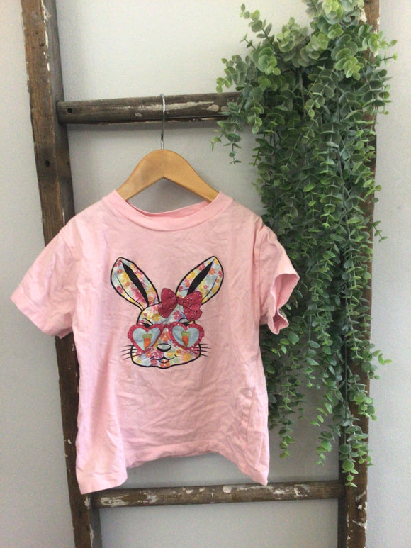 Pink easter floral bunny-5