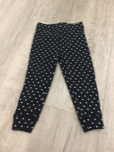 Black and White polka dot leggings-18M