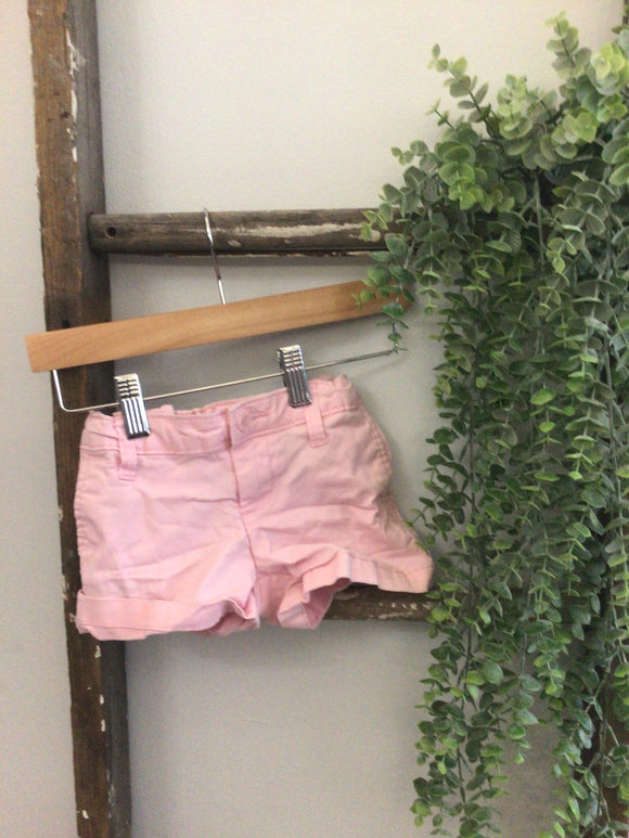 Pink jean shorts-5
