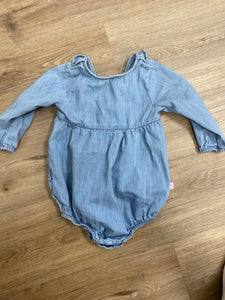 Ruffle Butts Denim Long Sleeve 12-18M