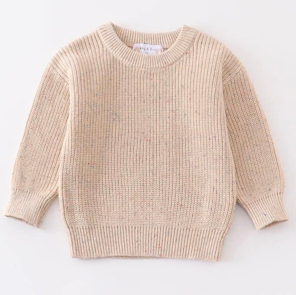 Multicolored Speckle Beige Sweater
