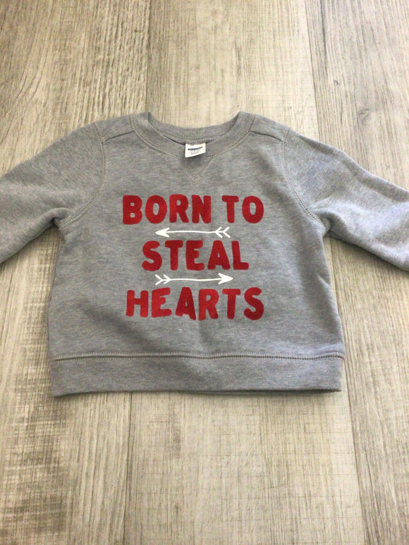 Born to steal hearts crew-3/6M