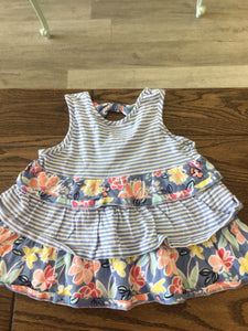 Gymboree floral & striped dress- 5T