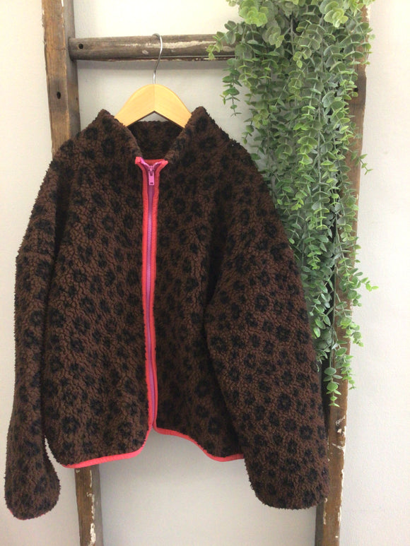 Old navy leopard Sherpa jacket-10/12