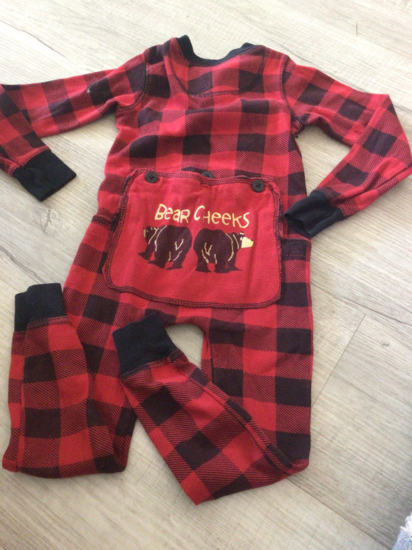 Bear cheeks pajamas-3t