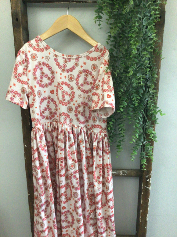 Floral peace sign dress-9/10