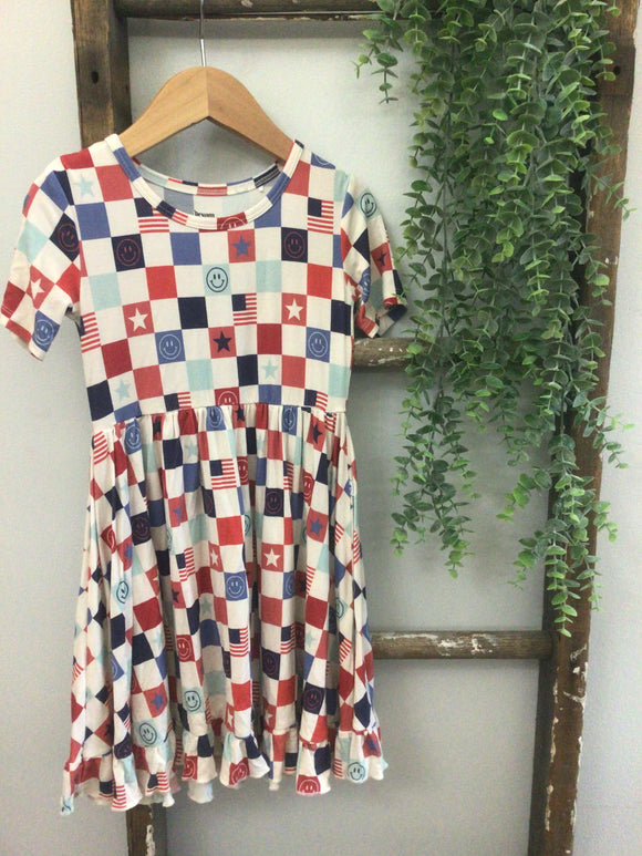 Fourth of July check dress