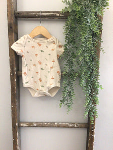 Rabbit bear mushroom onesie-3/6M