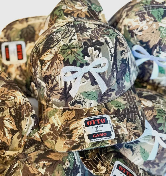 Camo Bow Vintage Hat