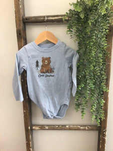 Blue bear cozy season onesie-24m