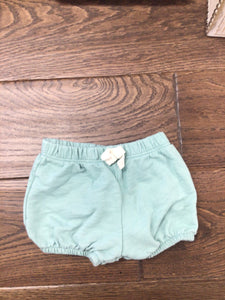 Newborn green shorts