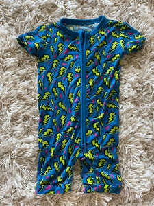 Gigi & Max bolt bamboo romper 3/6M