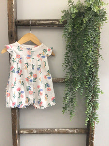 Carters floral short romper-3M
