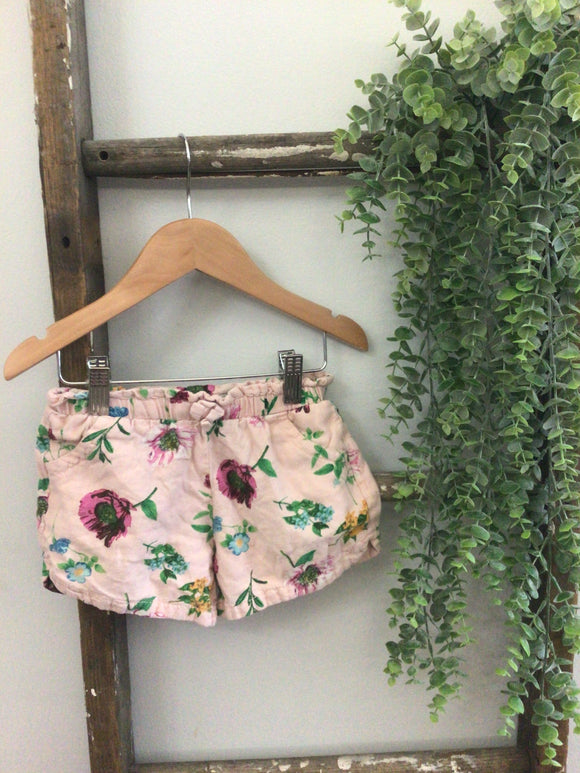 Old navy pink floral shorts-5T