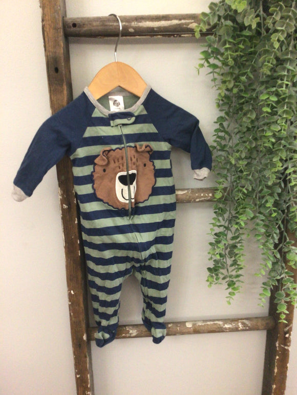 Striped bear sleeper-0/3m