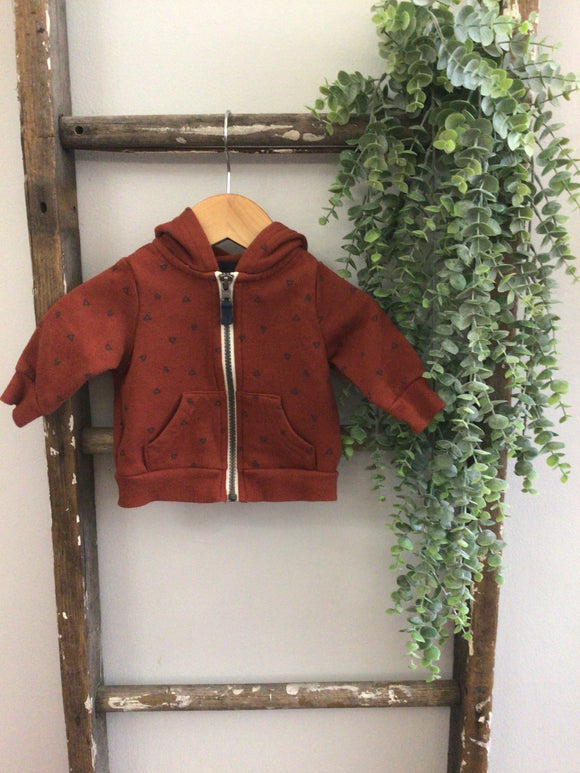 Carters brown and blue zip up-3M