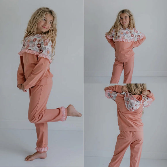 Retro Flower Loungewear Set