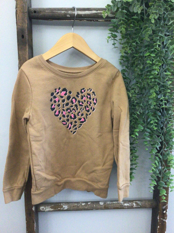 Tan heart sweatshirt-5