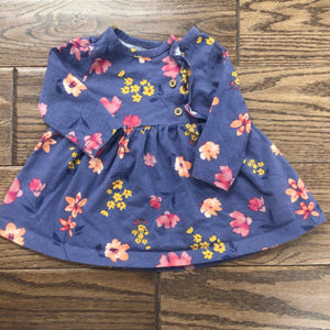 Navy Blue Floral Dress - 3M