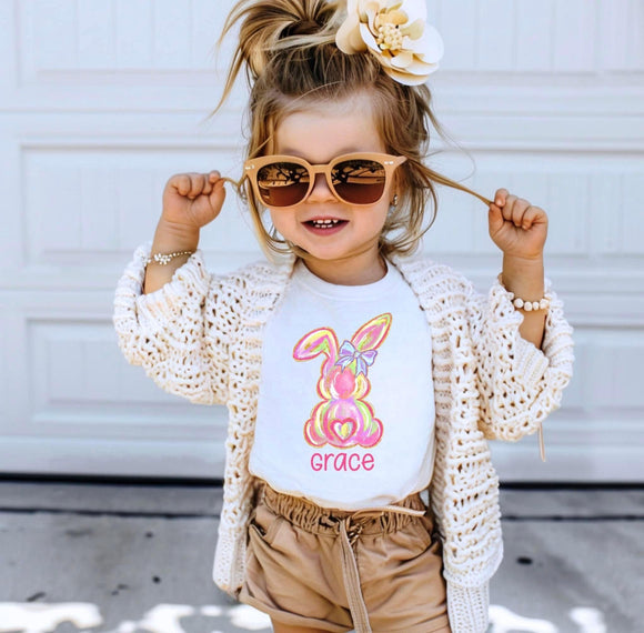 Custom name bunny tee