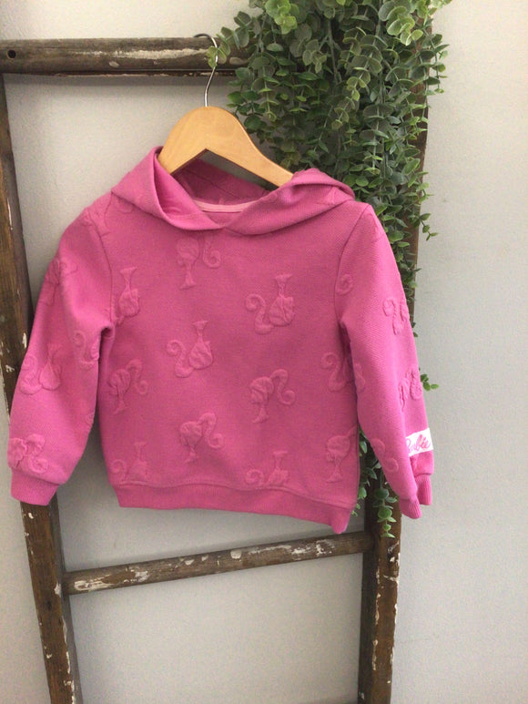 Pink Barbie hoodie- 3T