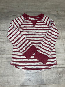 Red & White Stripe Tee - 5T