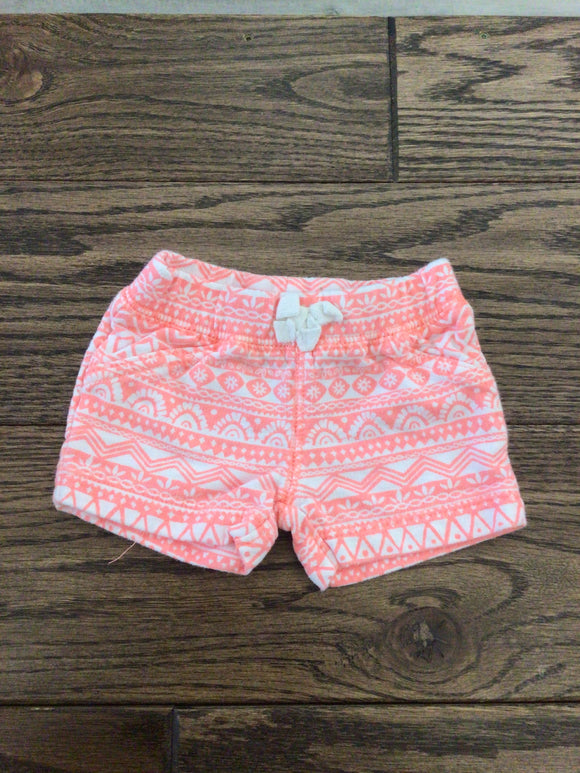 Coral Aztec Shorts -NB