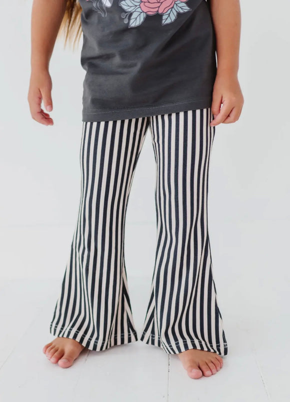 Black & White Stripe Flares