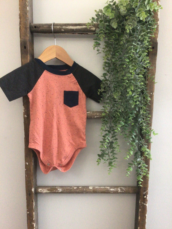 Garanimals orange/grey onesie- 12M
