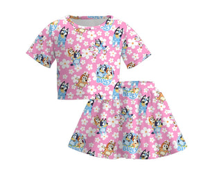 Dog Daisy Skirt Set