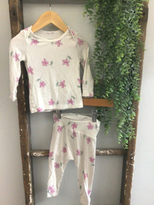 Carters pink flower bamboo pj-9M