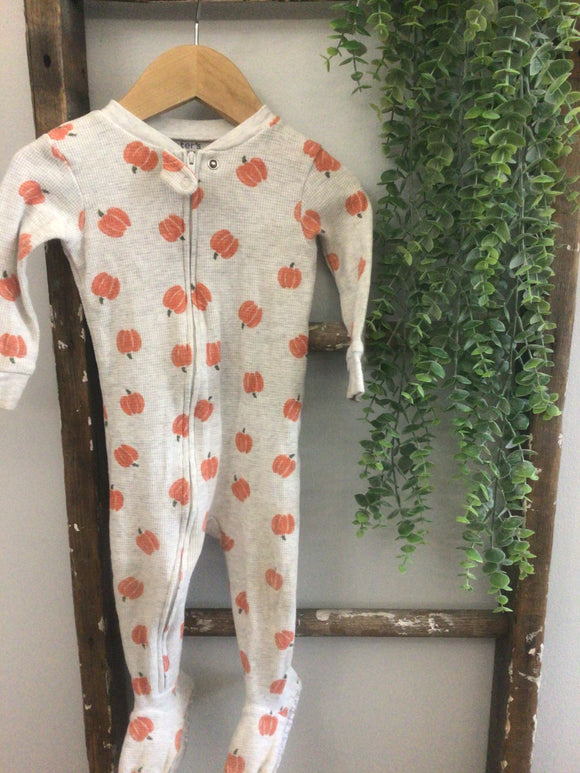 Carters pumpkin waffle sleeper-12M