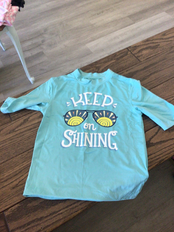 Keep on shining swim tee- 6/7