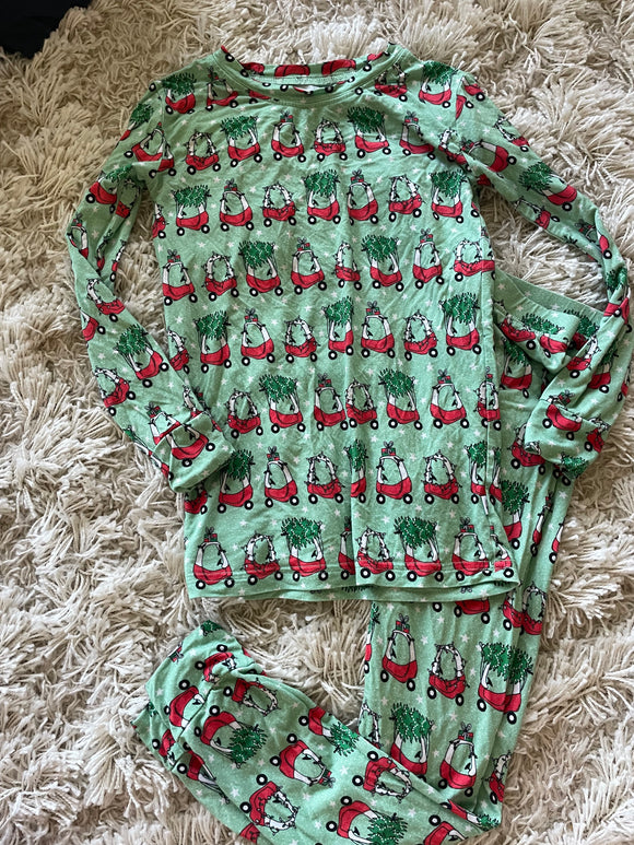 Dream big bamboo Christmas car pjs - 7/8