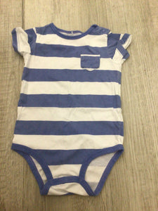 Carters Blue striped onesie-24M