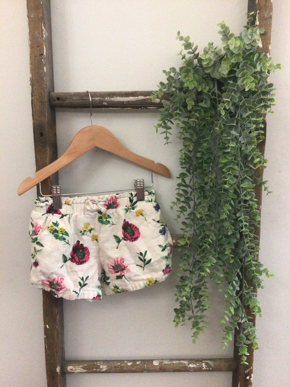 Old navy white floral shorts-5T