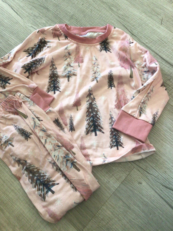 Pink Christmas tree set-4