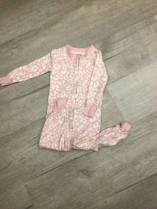 Pink cheetah sleeper- 18/24m