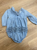 Ruffle Butts Denim Long Sleeve 12-18M