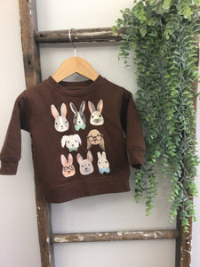 Brown bunny pullover-12/18m
