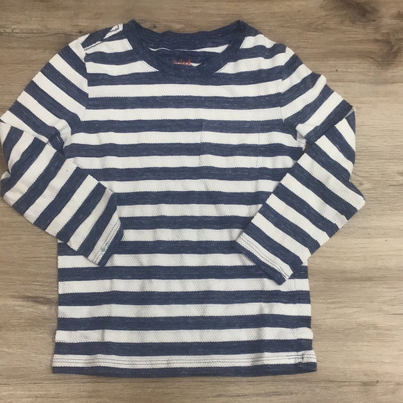 Blue striped long sleeve-5t