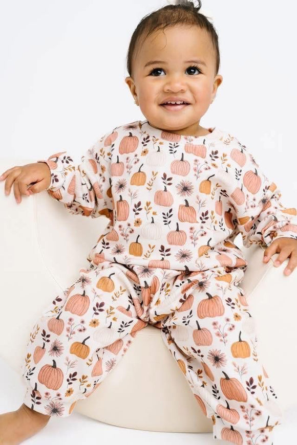 Floral Pumpkin Sweatsuit