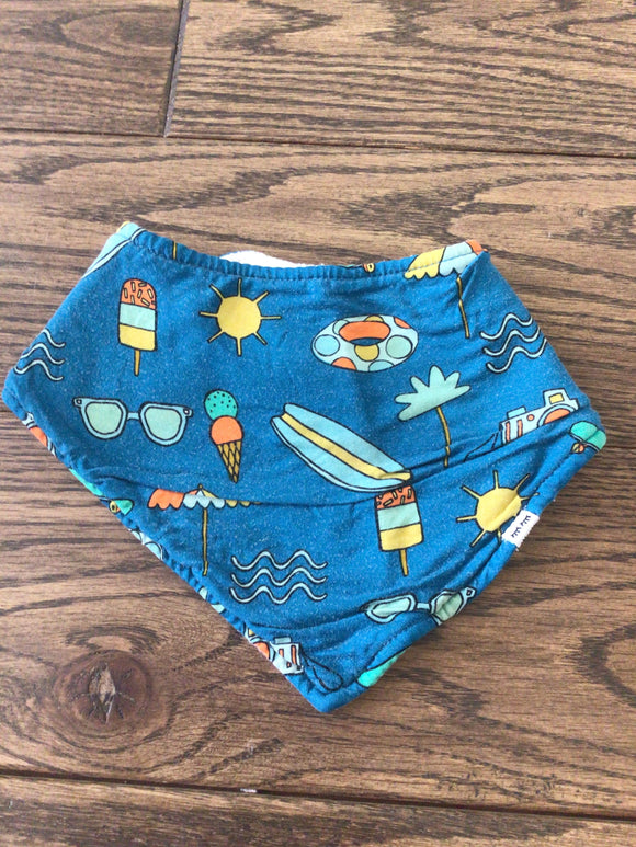 Little Sleepies Blue Surf bib