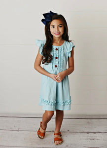 Blue Ruffle Dress