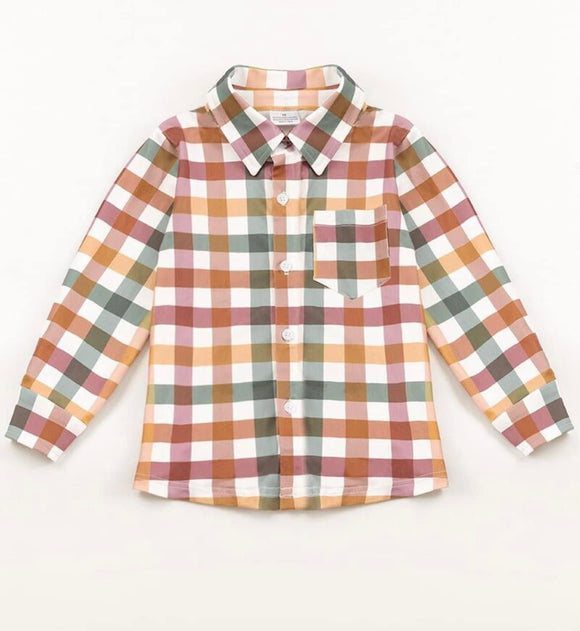 Fall Check Button Up