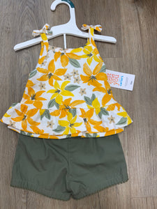 Yellow Floral outfit 3M