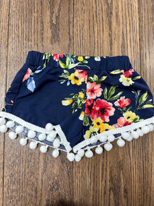 blue floral 3-6 shorts