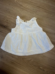 old navy 0-3 white muslin top