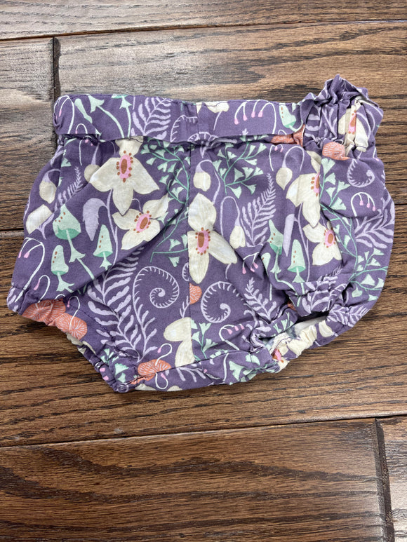 Purple Floral Bummies- 6/12M